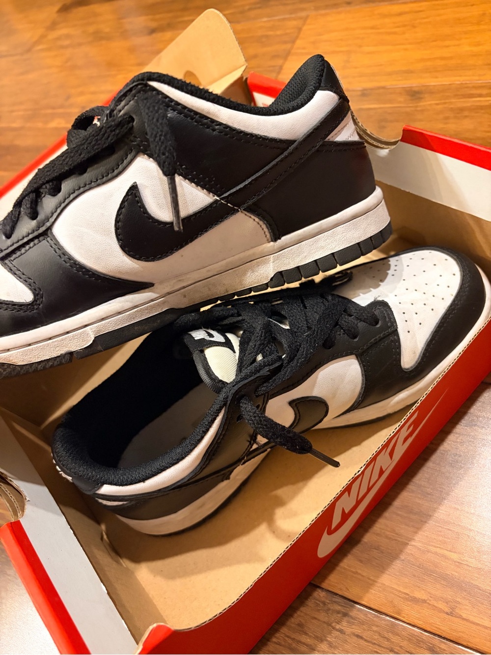 Nike Kids Black and White Low-Top Sneakers